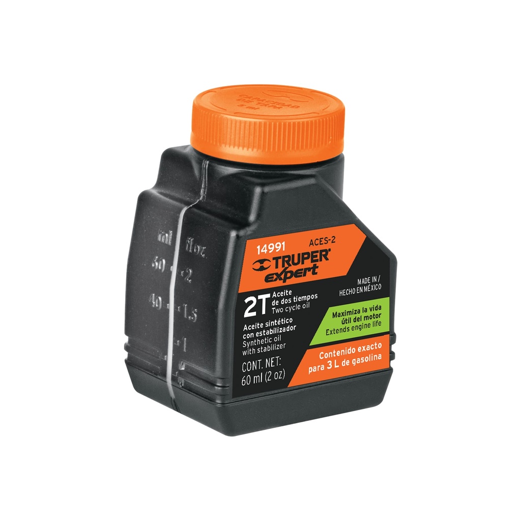 Aceite sintetico para motor de 2 tiempos para mezcla 59ml, Truper