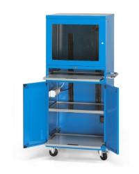 Armario Metalico porta PC AZUL | 717x635x1560 C/ruedas, Storage Compat