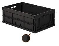 Caja plegable C/Tapa Nettuno Negro | 60x40x33h, Storage Compat