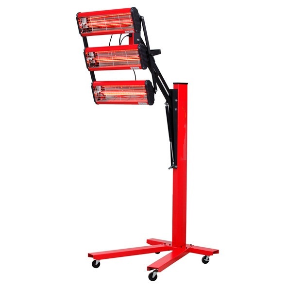 Lampara de secado de pintura infrarroja de onda corta de tres paneles, Big red