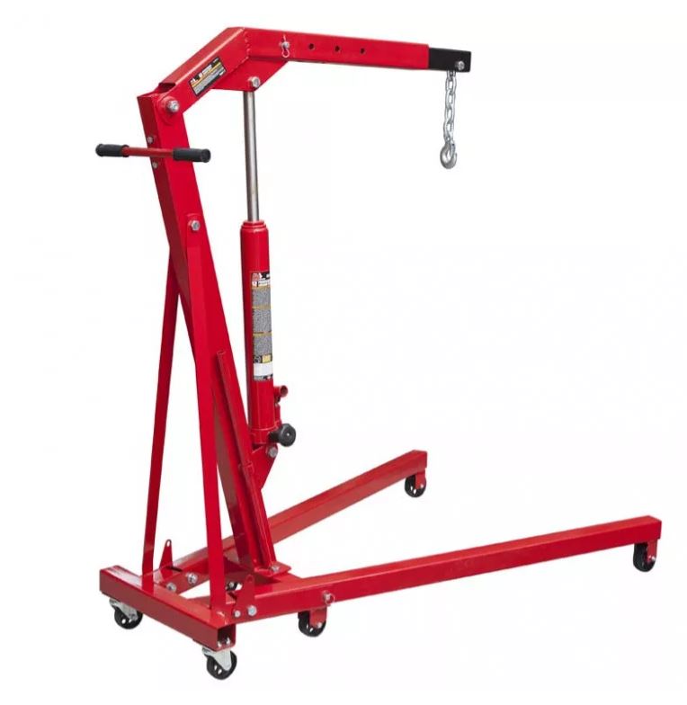 Pluma hidraulica p/motor 2TON C/ Patas revatibles, Big red