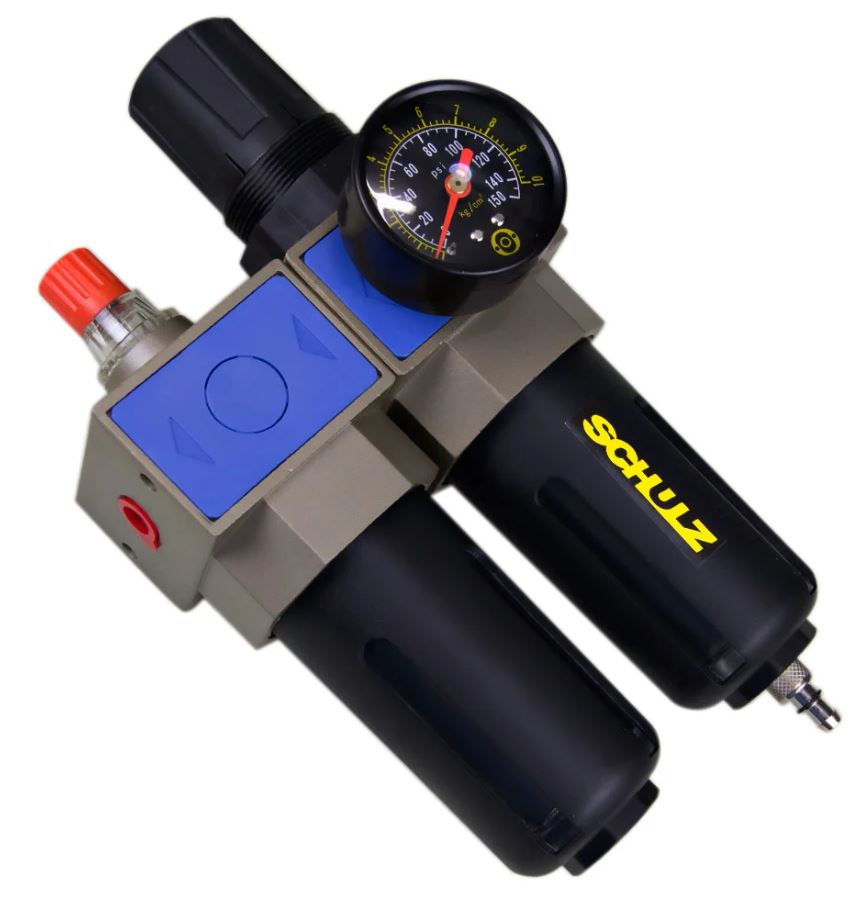 Filtro de aire c/lubricador y regulador ø 1/4", Schulz