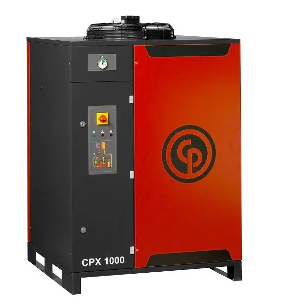Secador refrigerativo no ciclico CPX 350 (E11) 353 SCFM 13BAR 188PSIG 460V 60Hz 2’’ CONEX. (in) ENTRADA/SALIDA R 410 A TIPO DE GAS REGRIF, Chicago Pneumatic