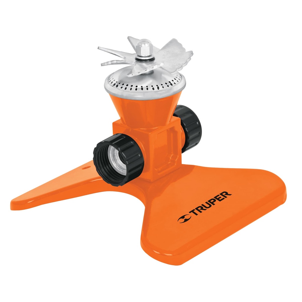 Aspersor metalico giratorio con aspa diametro de riego 5 mts, Truper