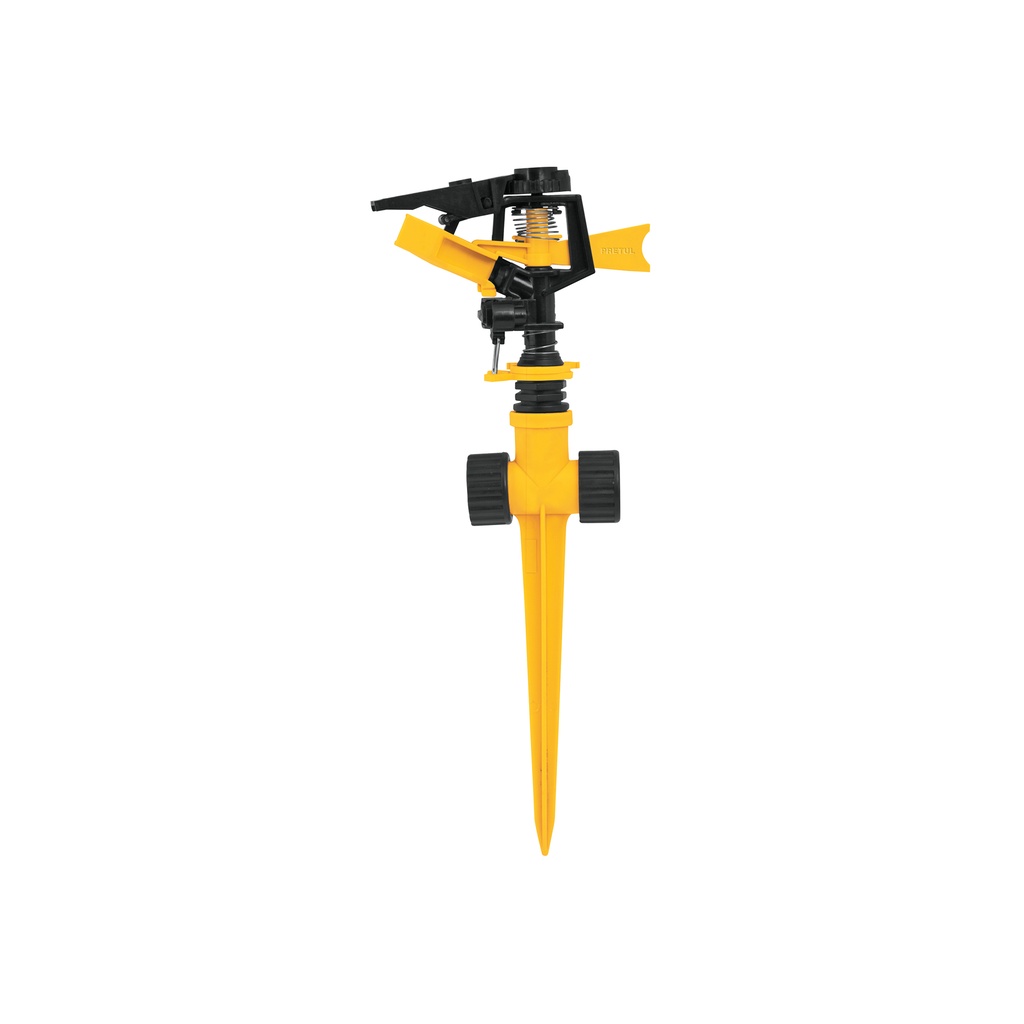 Aspersor plastico 2 vias y estaca 14", Truper