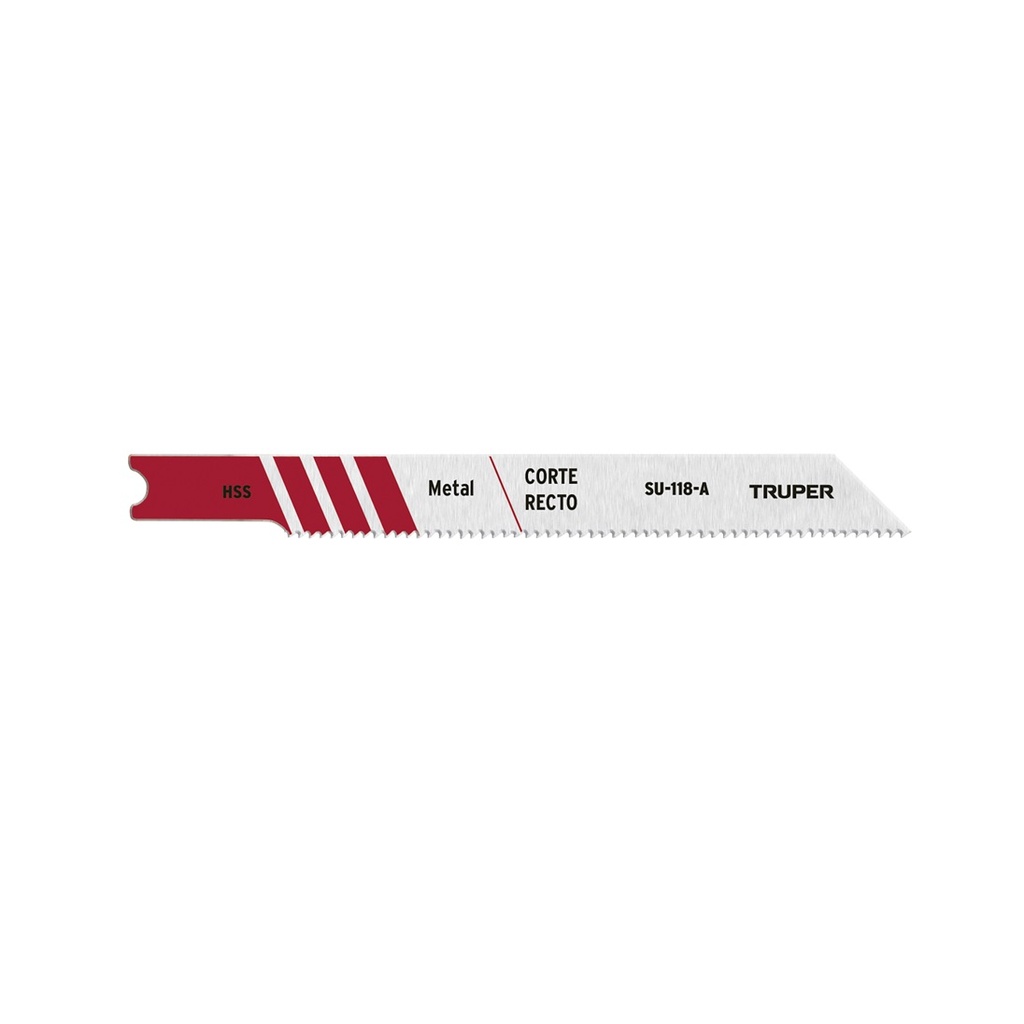 Blíster con 5 seguetas 24 DPP zanco "U" corte recto metal, Truper