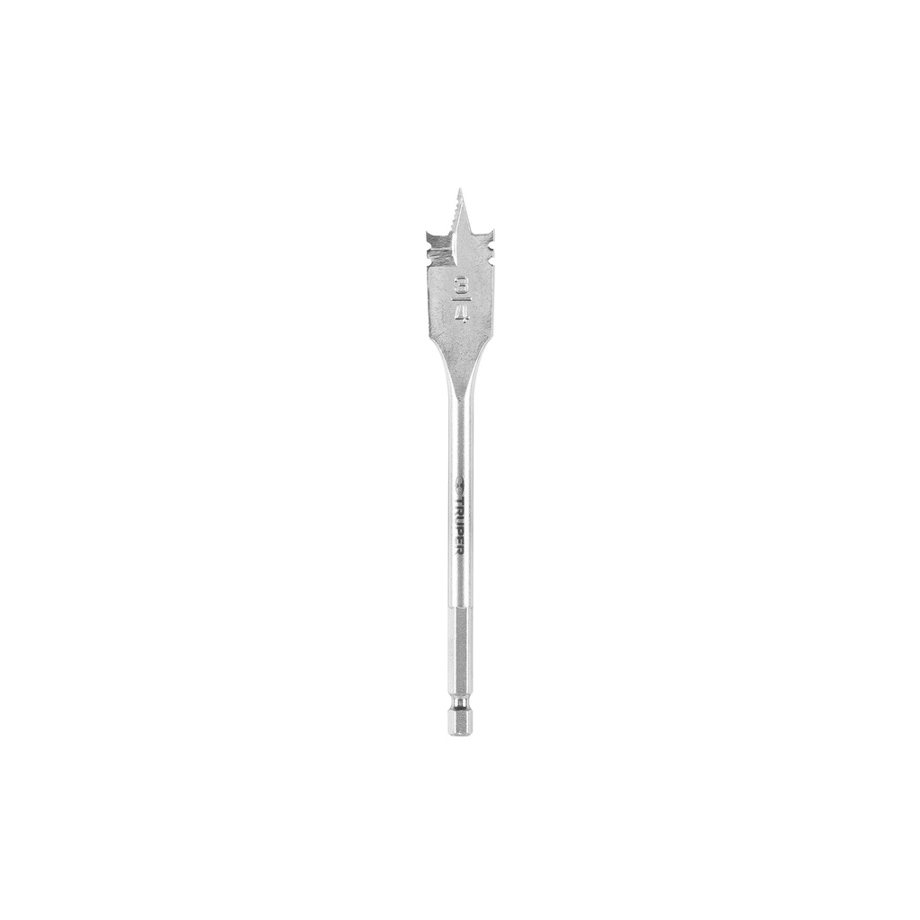 Broca plana para madera 3/4", Truper