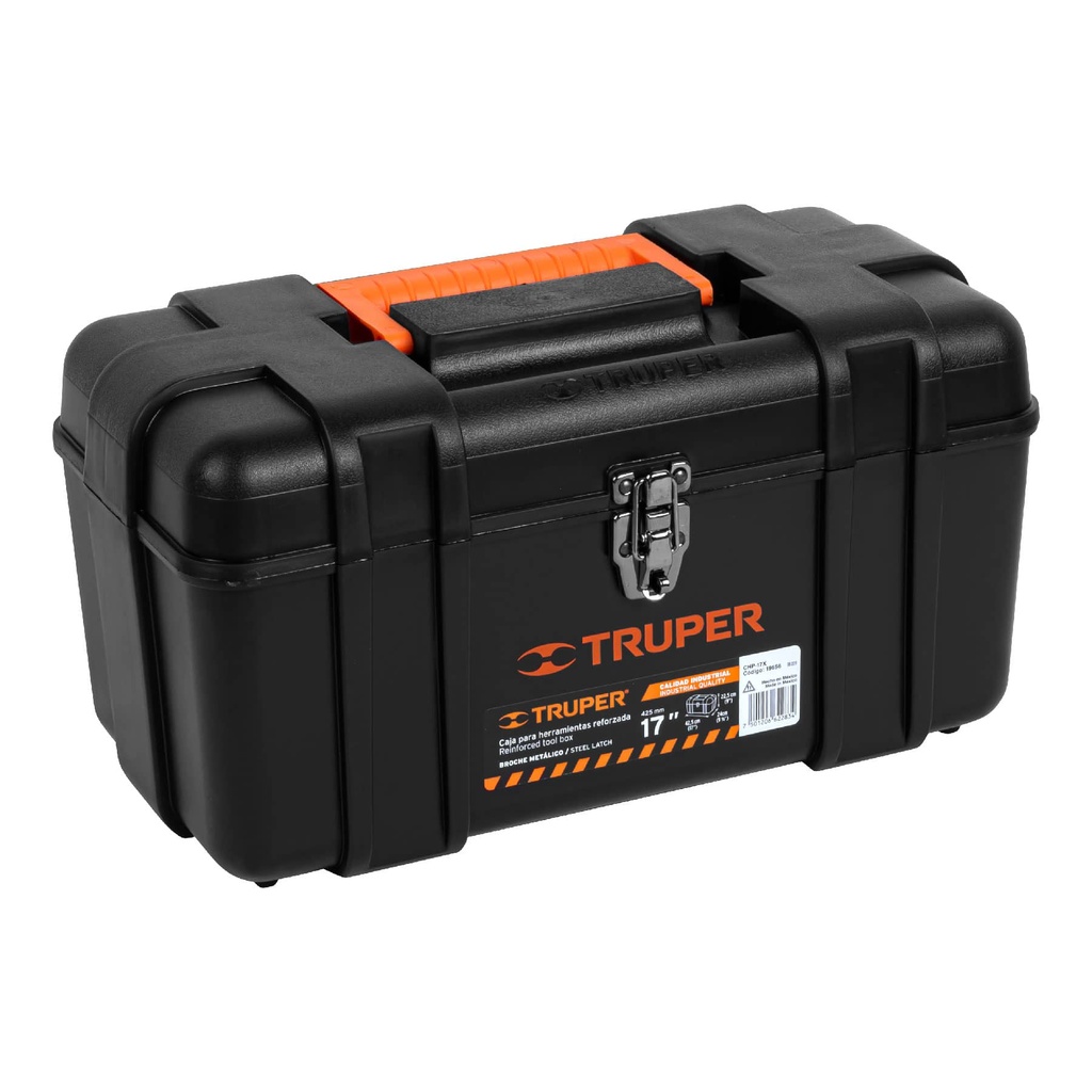 Caja para herramienta plastica de 17" industrial, Truper