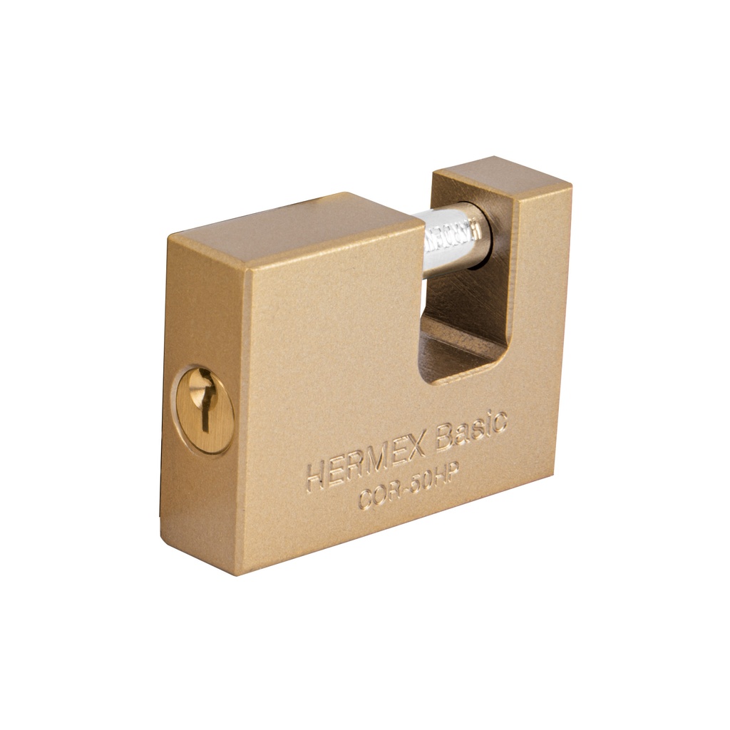 Candado antipalanca, 50mm, cuerpo de hierro, Hermex Basic, Pretul