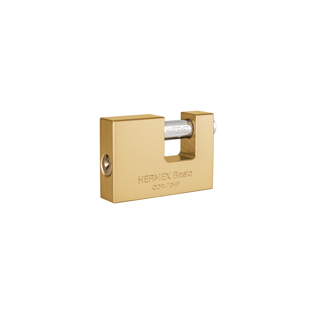 Candado antipalanca, 70mm, cuerpo de hierro, Hermex Basic