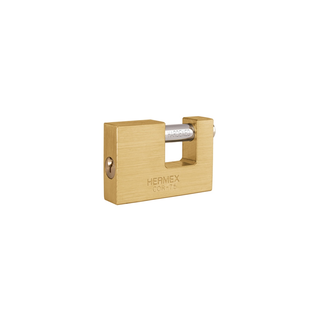 Candado antipalanca, 75mm, cuerpo de latón llave tradicional, Hermex