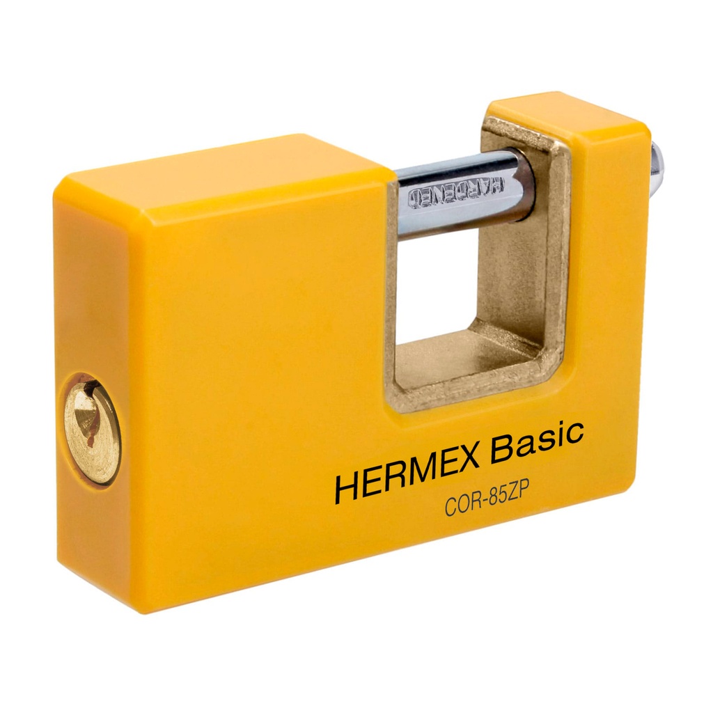 Candado antipalanca, 85mm, cuerpo metálico, Hermex Basic, Pretul