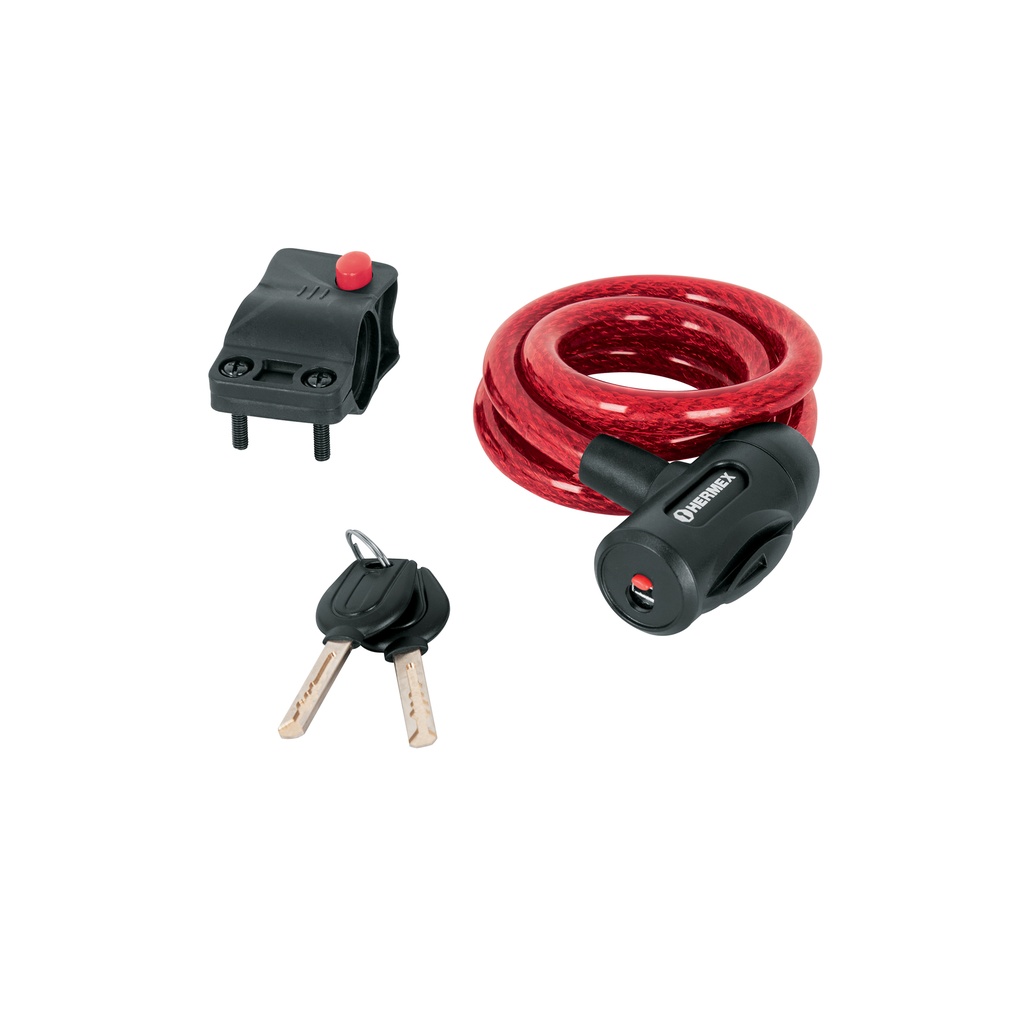 Candado de cable con llave, 12mm, 1m, Truper