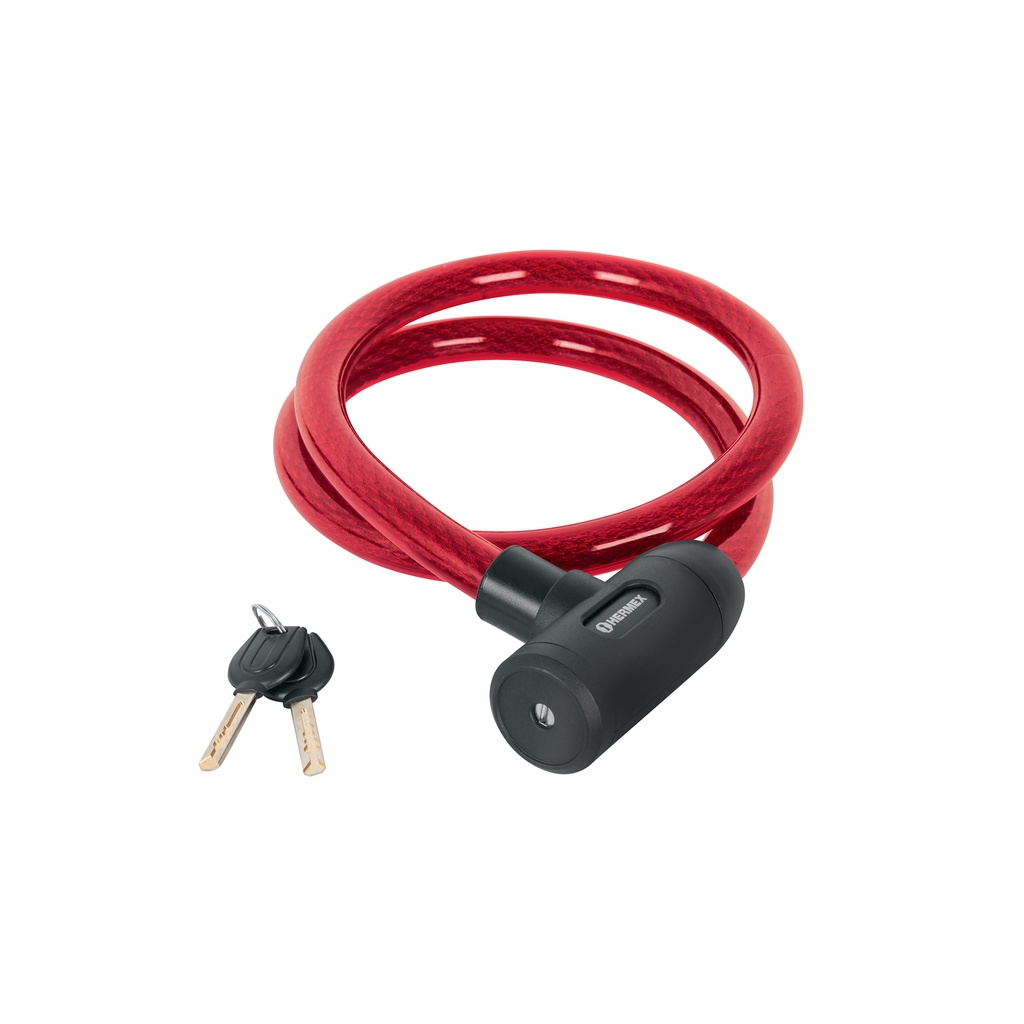 Candado de cable con llave, uso pesado 20mm, 1.2m, Truper