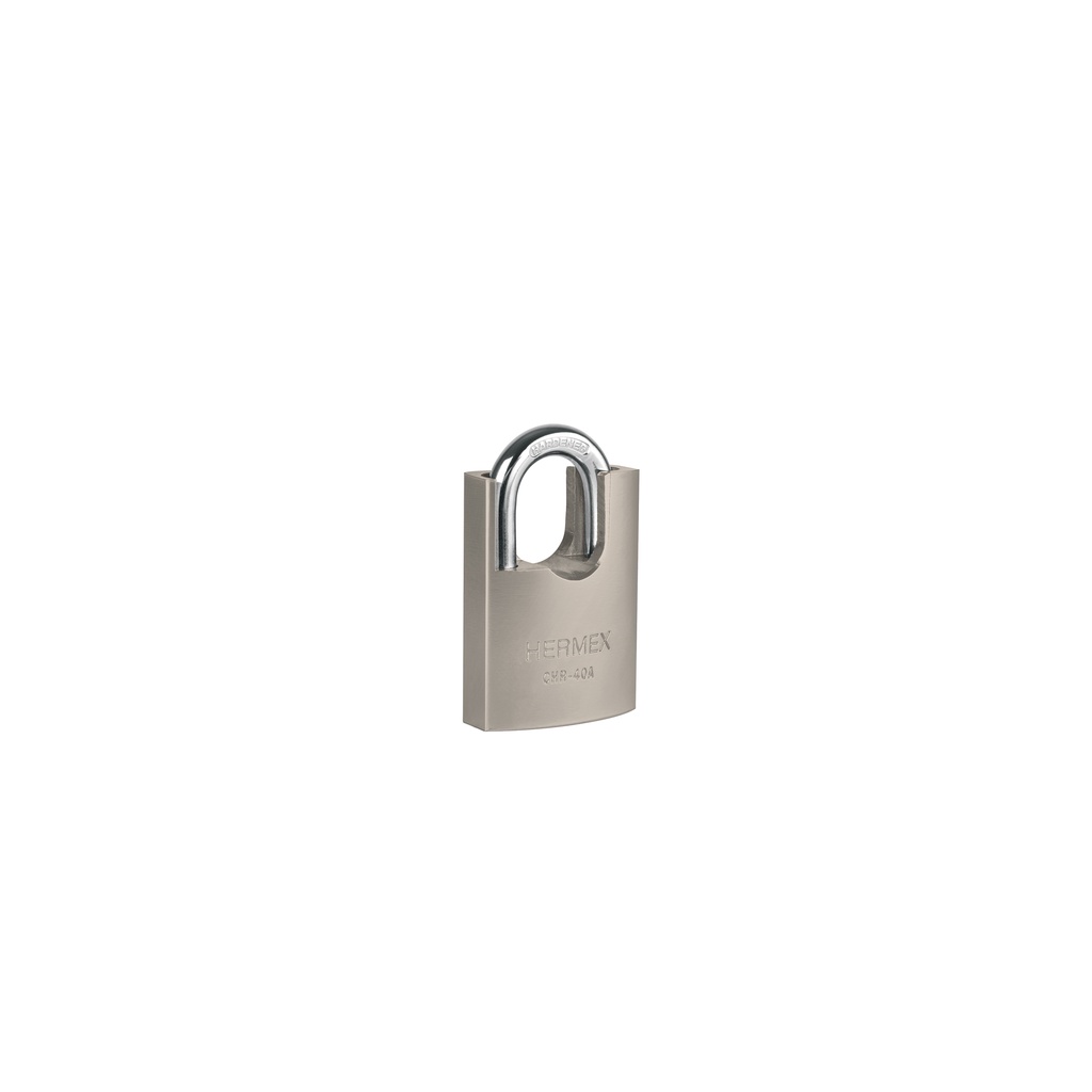 Candado de hierro con coraza, 40mm, llave anti-ganzúa, Hermex