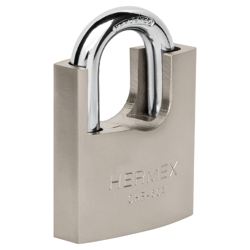 Candado de hierro con coraza, 60mm, llave anti-ganzúa, Hermex