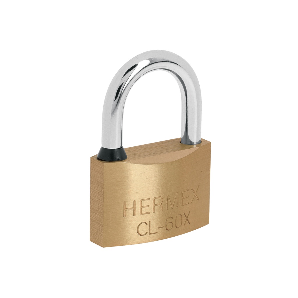 Candados de laton pulido alta seguridad, arco normal, llave de cruz 60mm, Truper