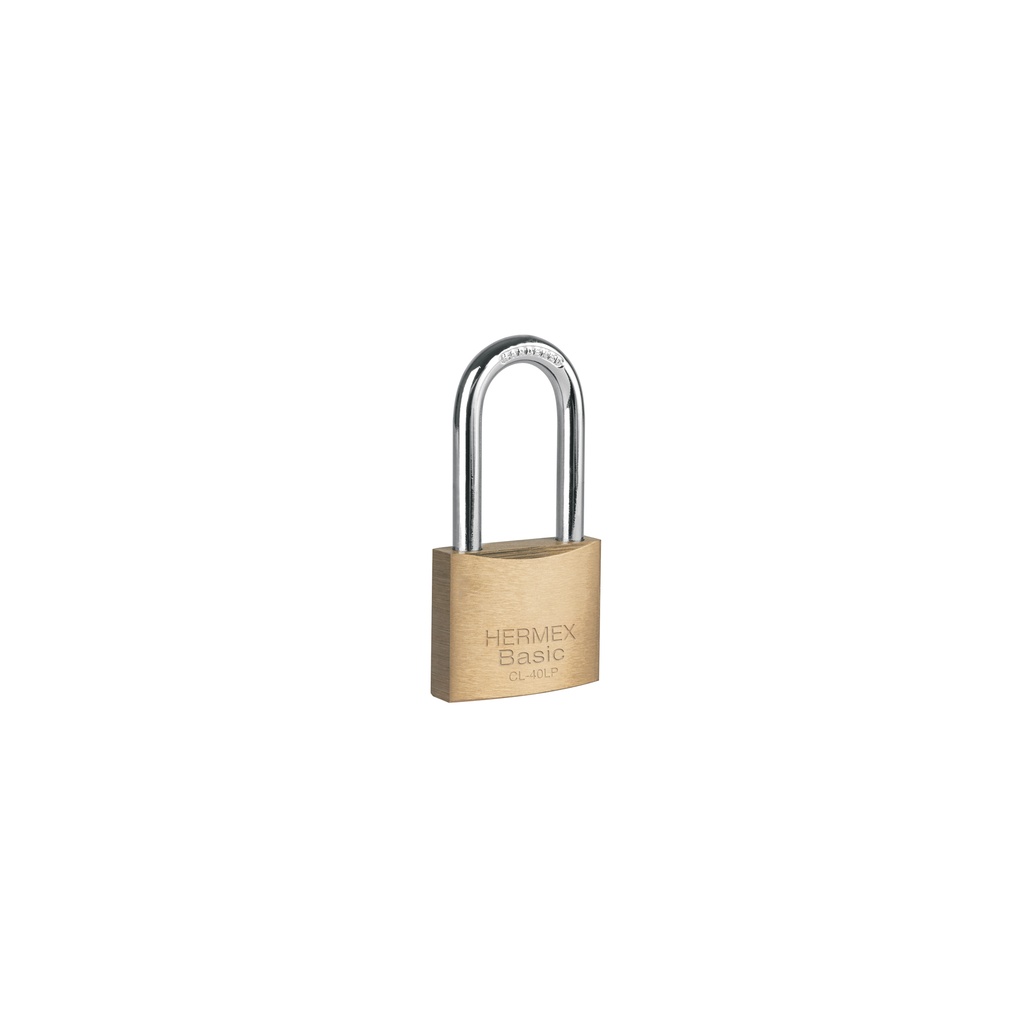 Candados de laton pulido, arco largo 40mm, Truper
