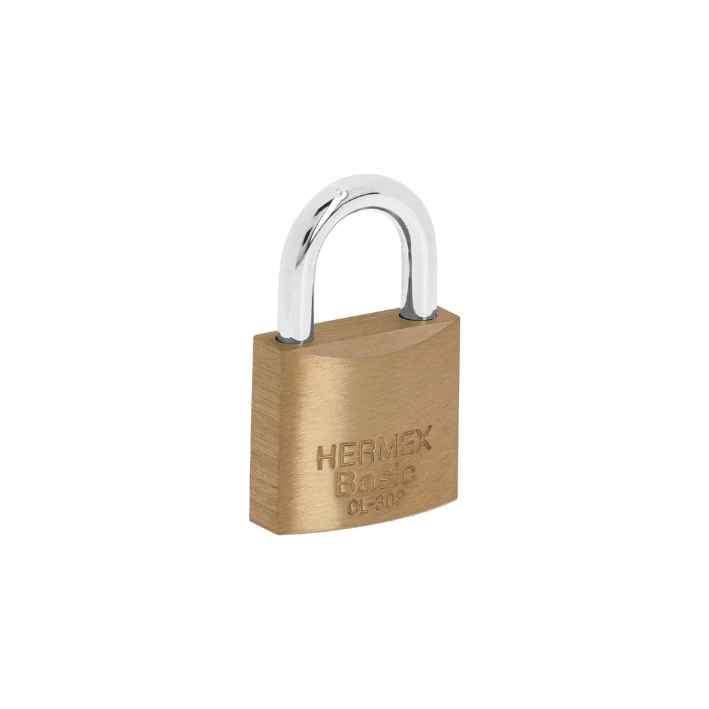Candados de laton pulido, arco normal 30mm, Truper