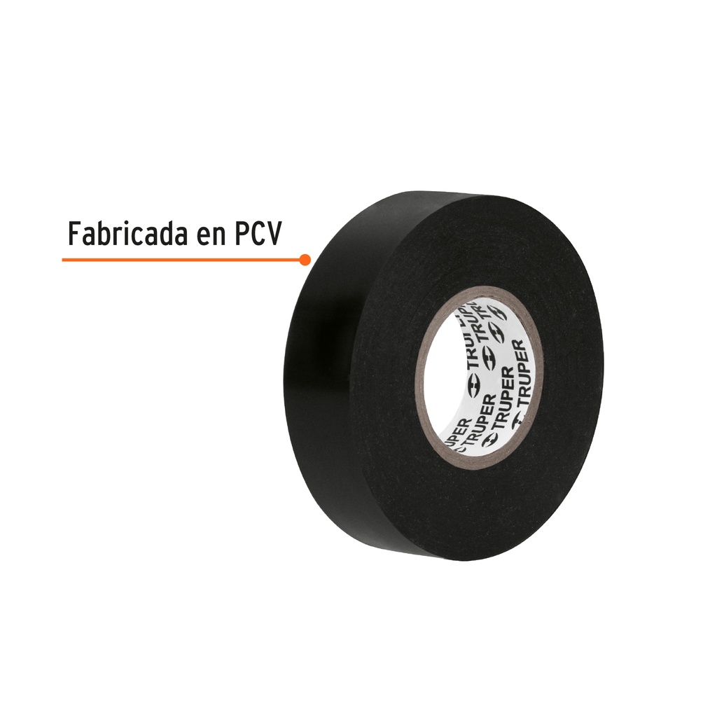 Cinta aislante 18m x 19mm en blister espesor 0.15mm, Truper