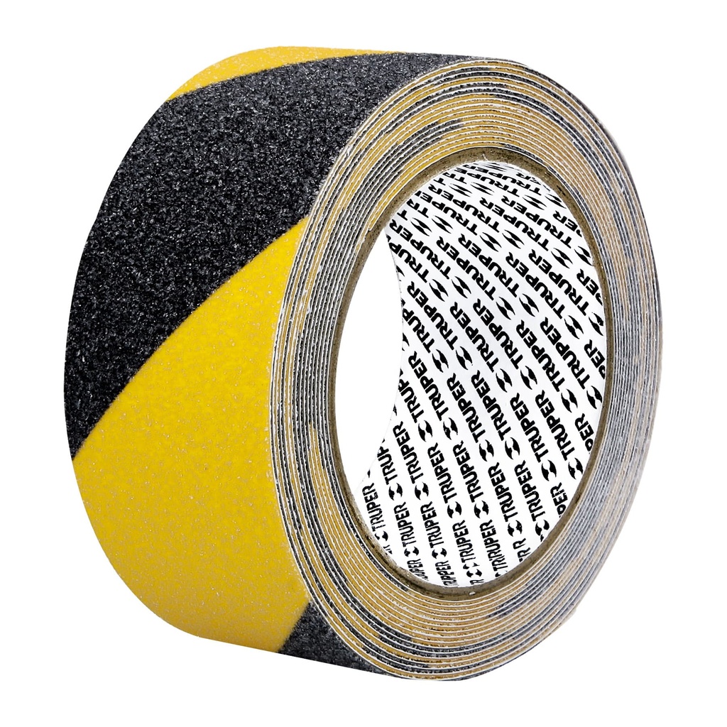 Cinta antiderrapante ama/negra 2", rollo 18m, Truper