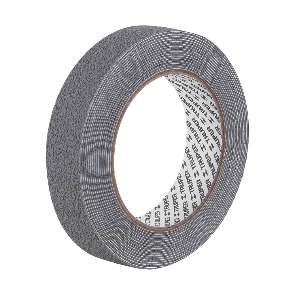 Cinta antiderrapante de polímero, rollo 1" x 5 m, gris, Truper
