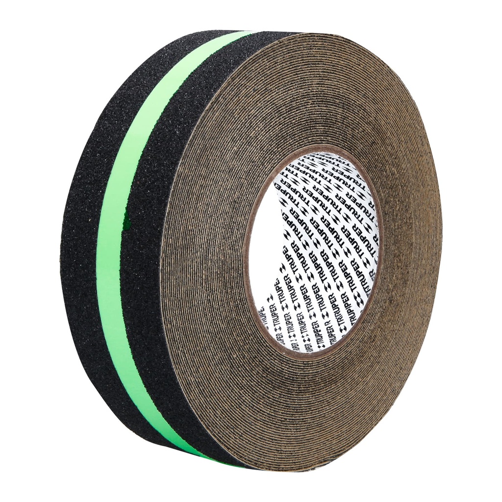 Cinta antiderrapante fotoluminiscente 2", rollo 18m, Truper