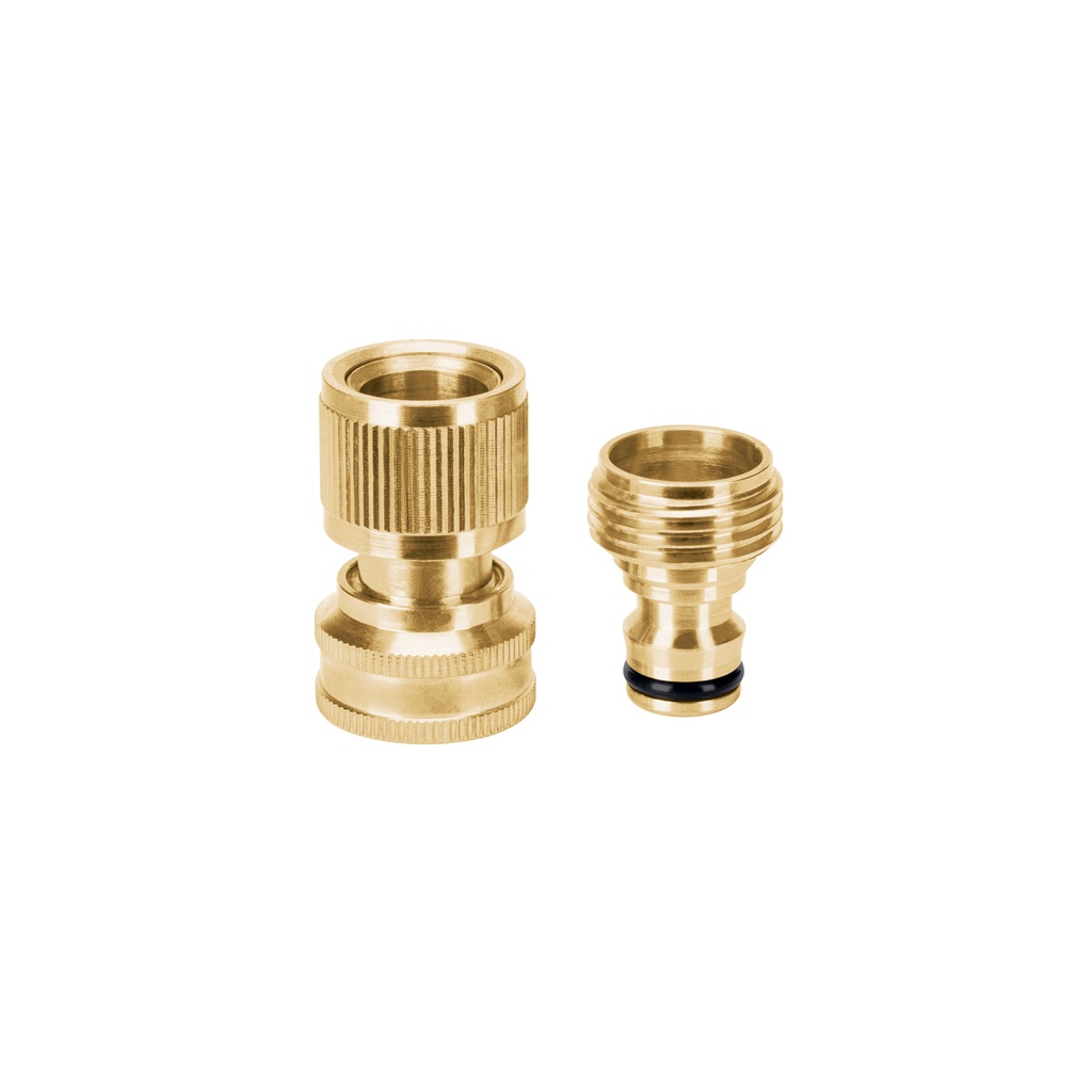 Conector de latón para accesorio de riego de cambio rápido, Truper