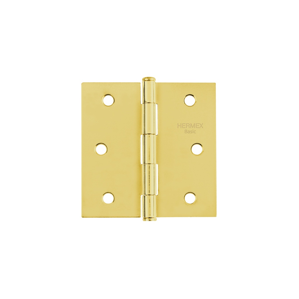 Cuadradas de acero, cabeza plana, capuchina, dorado en caja (Bisagra) 3", Truper
