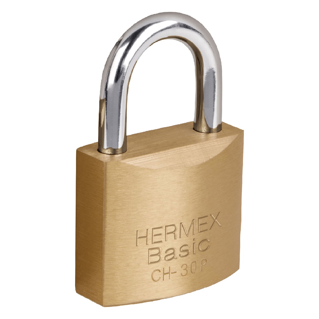 Cuerpo de hierro, color laton, arco normal 30mm, Truper