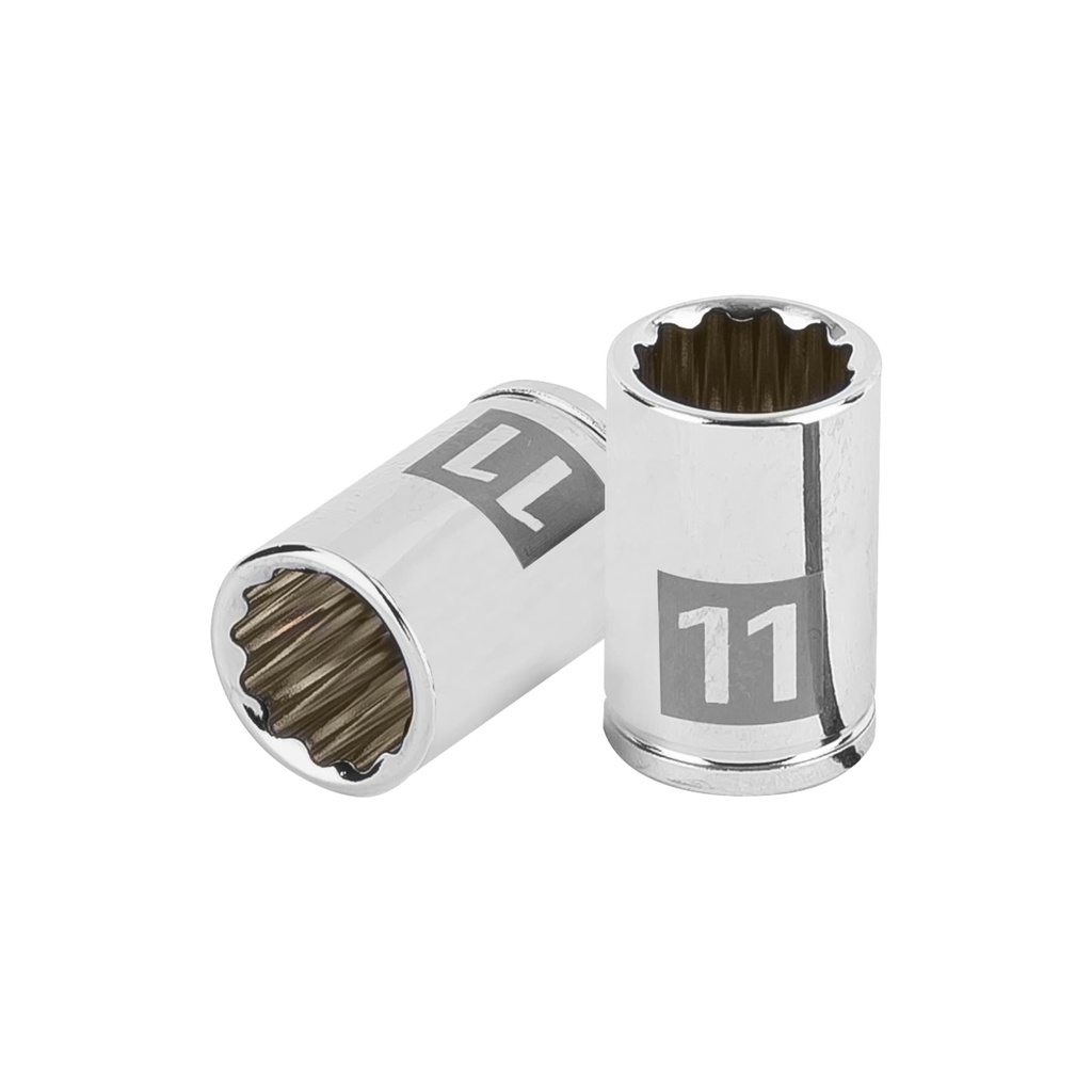 Dado de 12 puntas, cuadro 1/4" de 11 mm, Truper