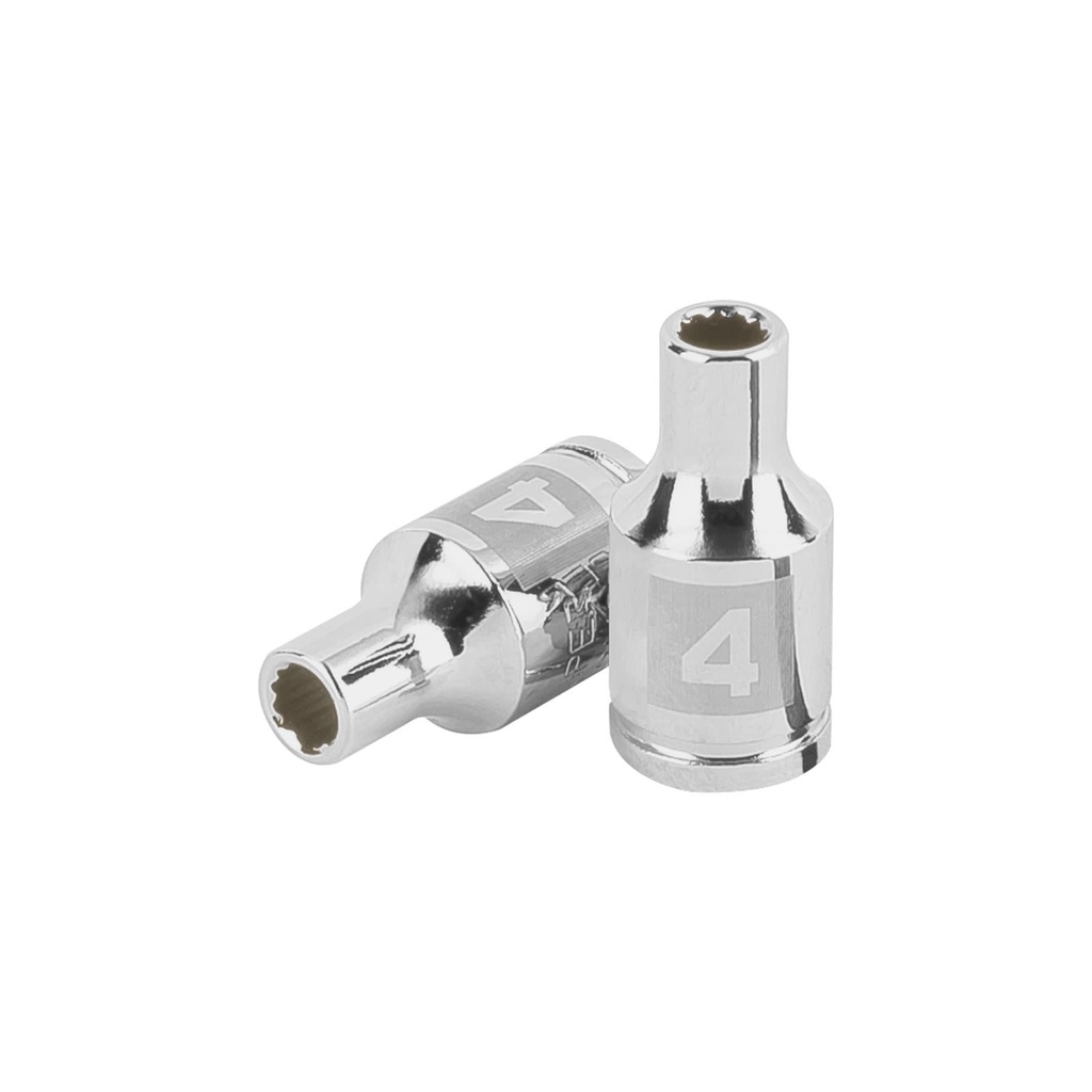 Dado de 12 puntas, cuadro 1/4" de 4mm, Truper