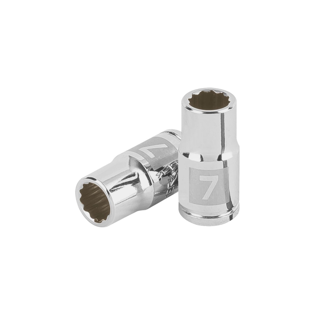 Dado de 12 puntas, cuadro 1/4" de 7 mm, Truper