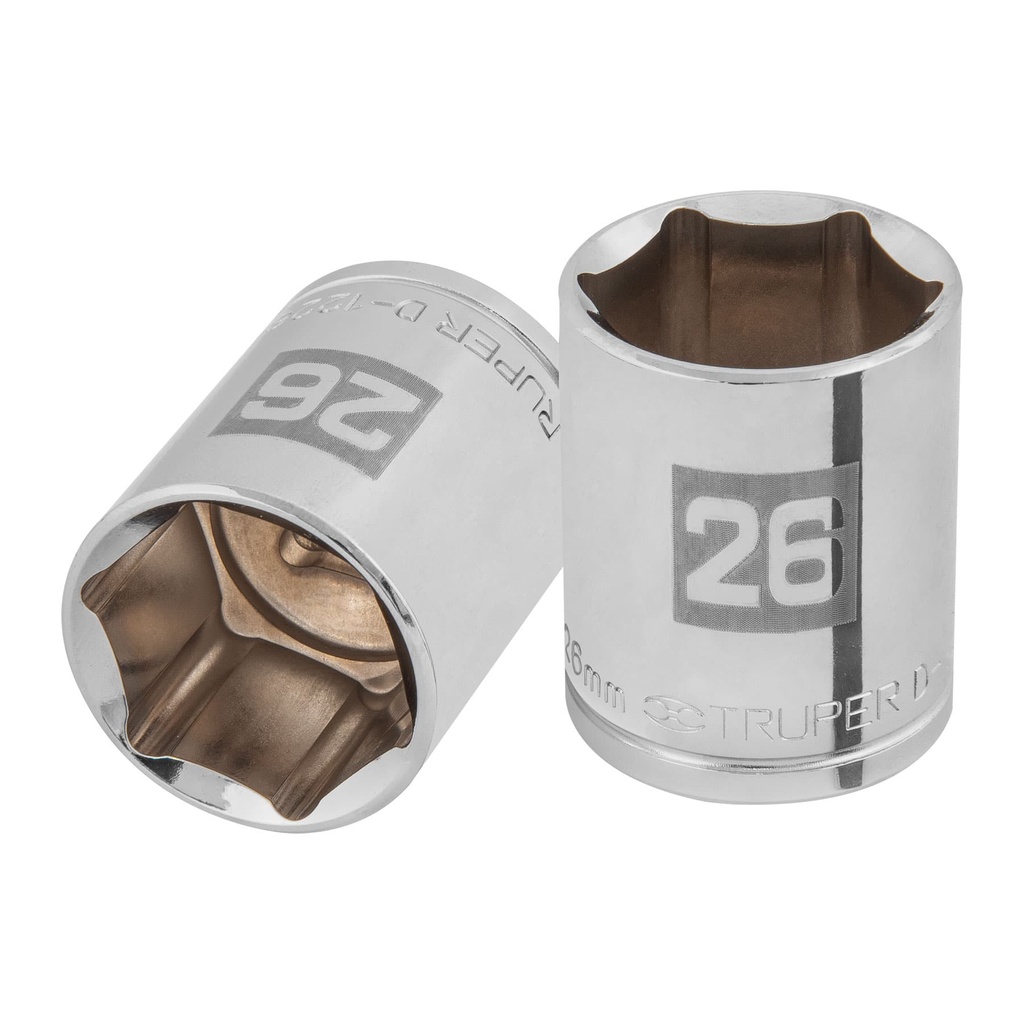 Dado de 6 puntas, cuadro 1/2" de 26 mm, Truper