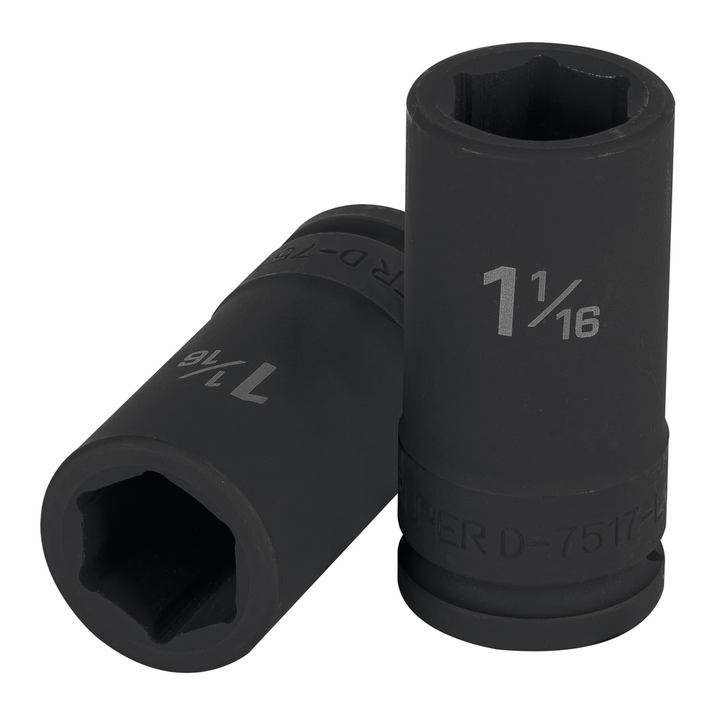 Dado de impacto tubular hexagonal E 3/4" x 1 1/16 ", Truper
