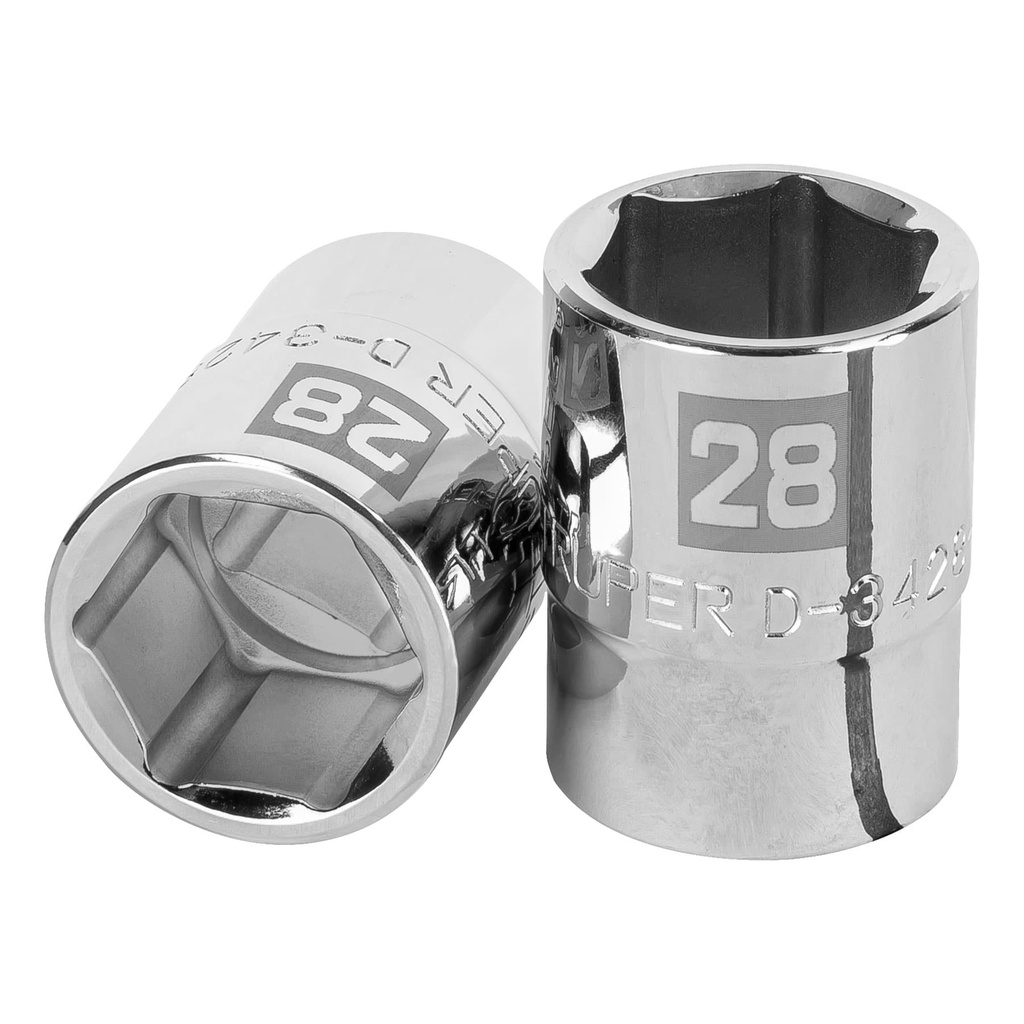 Dado hexagonal  E 3/4" - 28 mm, Truper