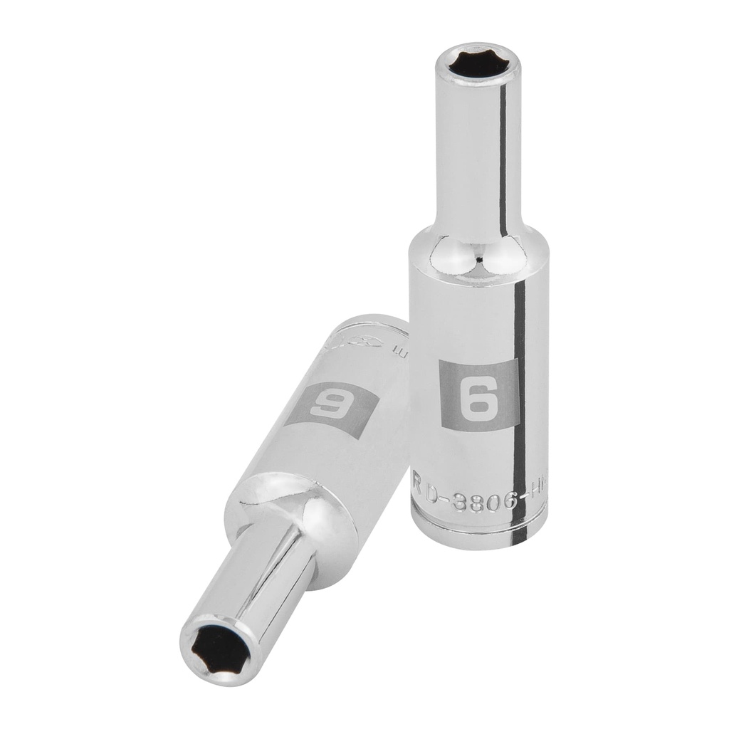 Dado largo de 6 puntas, cuadro 3/8" de 6 mm, Truper