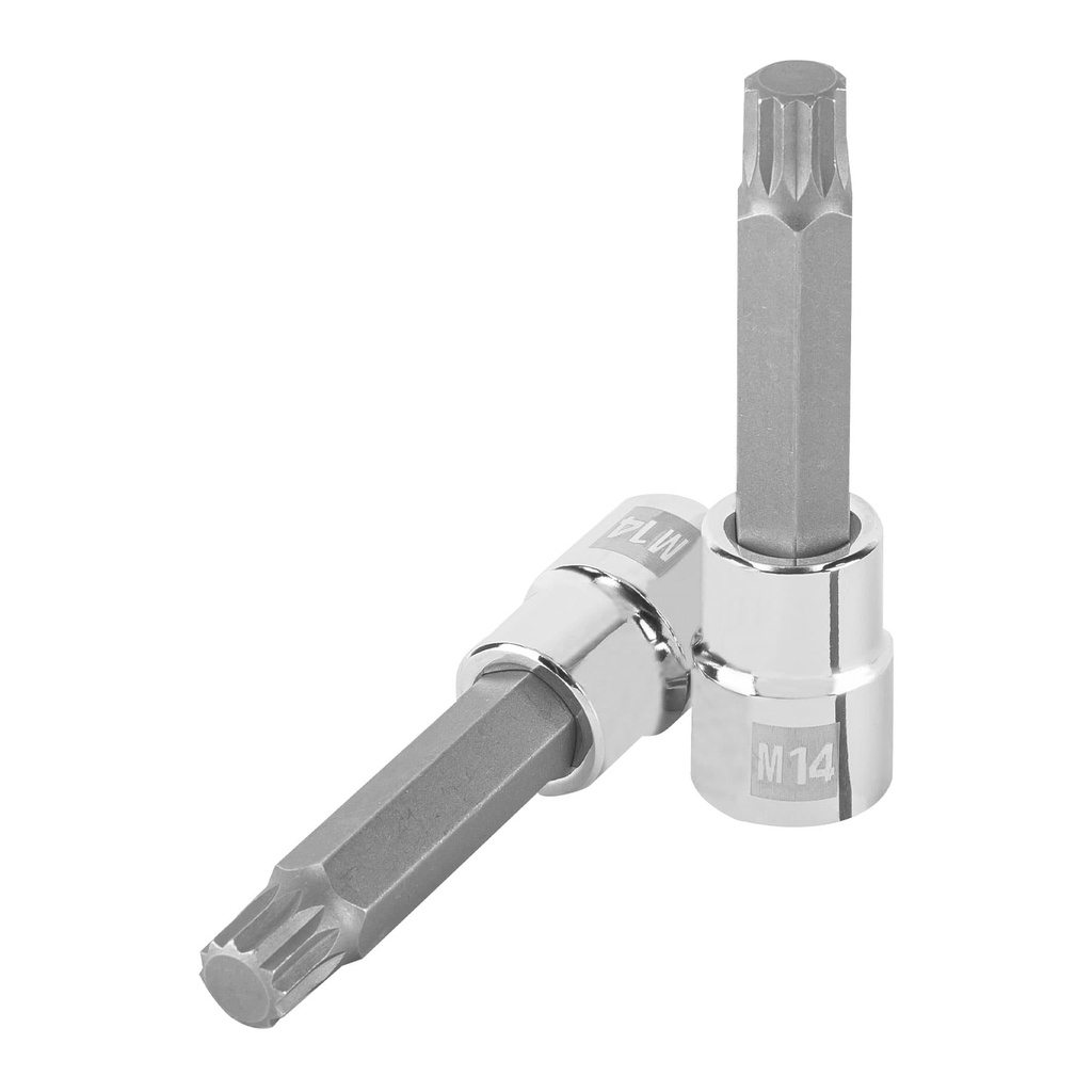 Dado punta larga bristol M14x100mm, cuadro 1/2", Truper