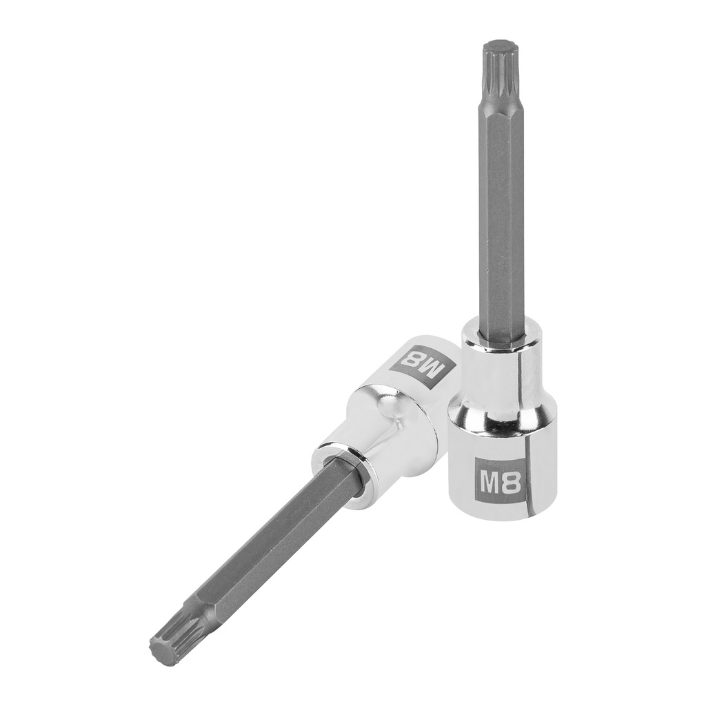 Dado punta larga bristol M8x100mm, cuadro 1/2", Truper