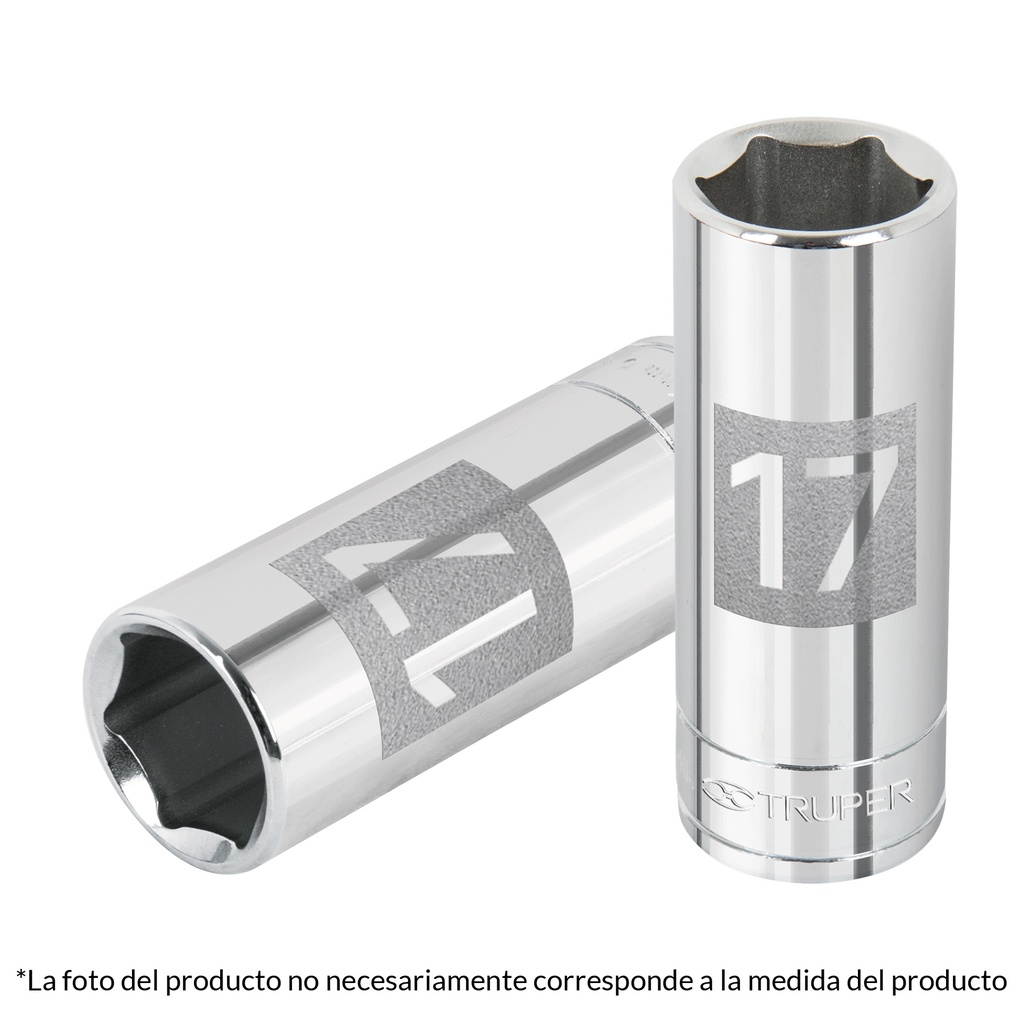 Dado tubulares hexagonales en mm E 3/8" - 10mm, Truper