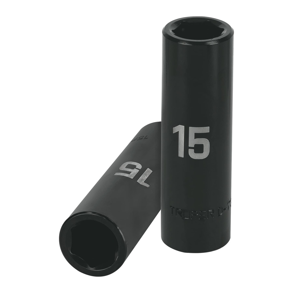 Dados de impacto tubulares hexagonales en mm - 15 mm, Truper