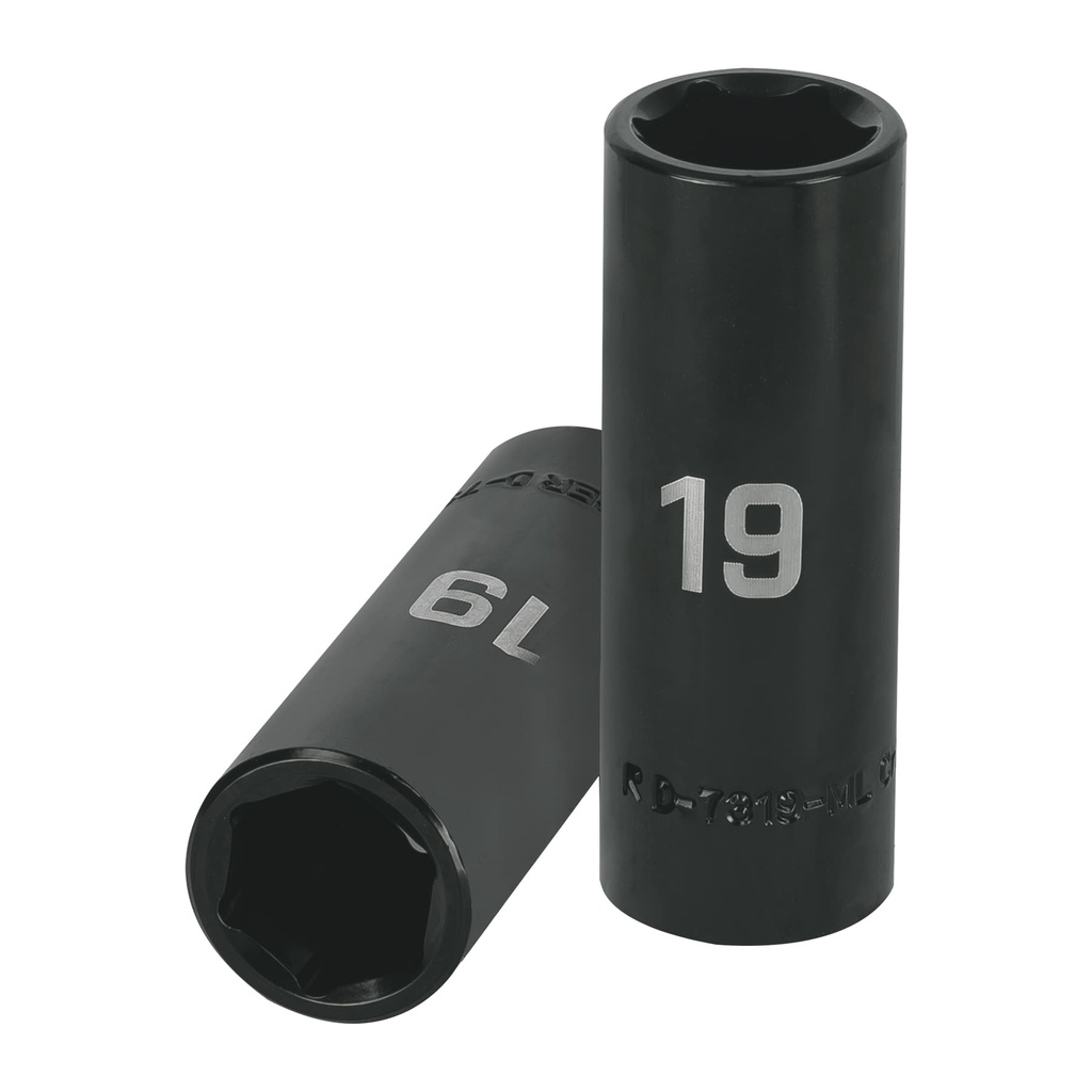 Dados de impacto tubulares hexagonales en mm - 19 mm, Truper