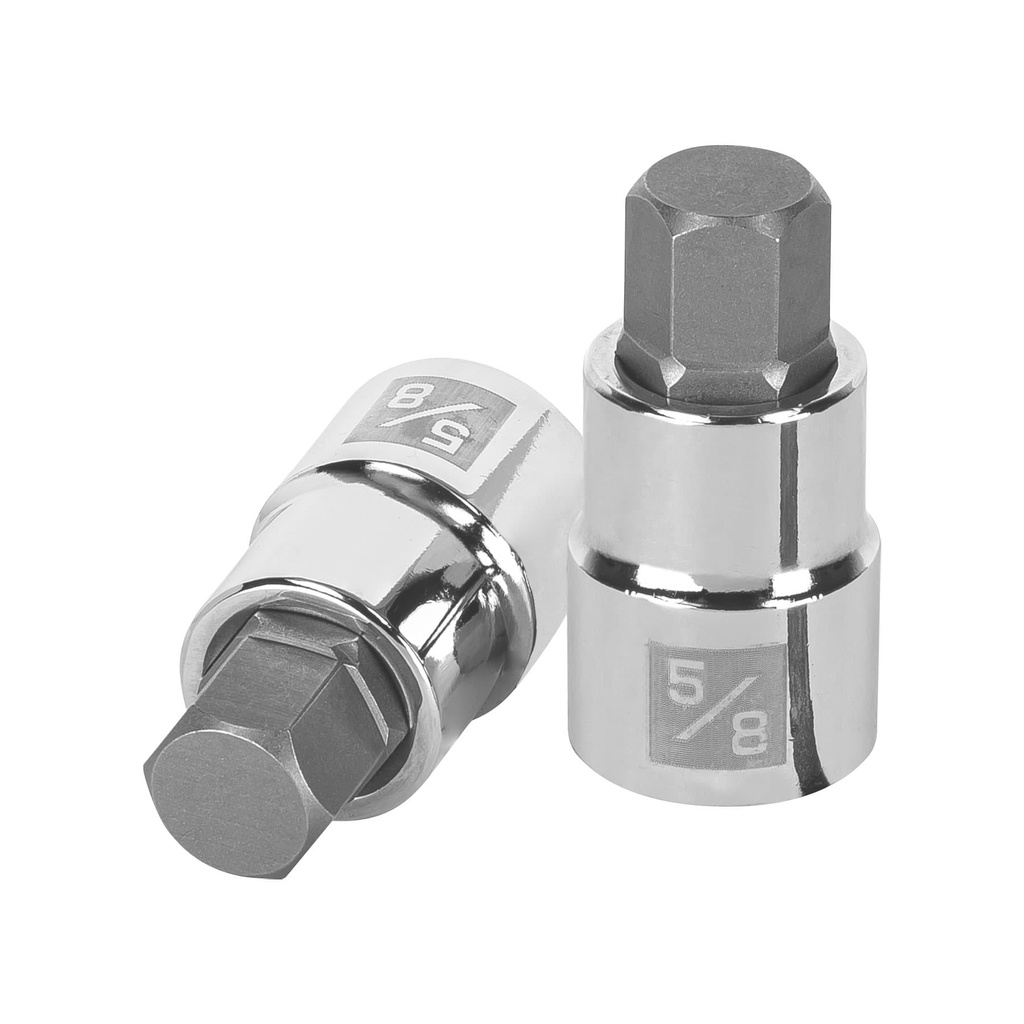 Dados de punta hexagonal E 1/2" x 5/8", Truper