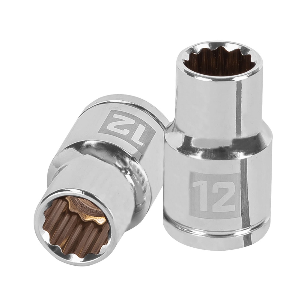 Dados poligonales E 1/2" - 12 mm, Truper