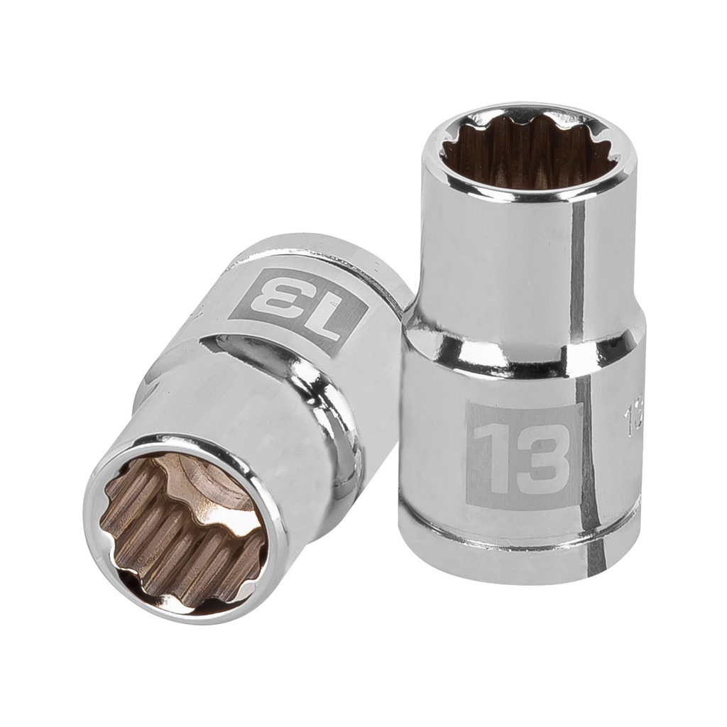 Dados poligonales E 1/2" - 13 mm, Truper