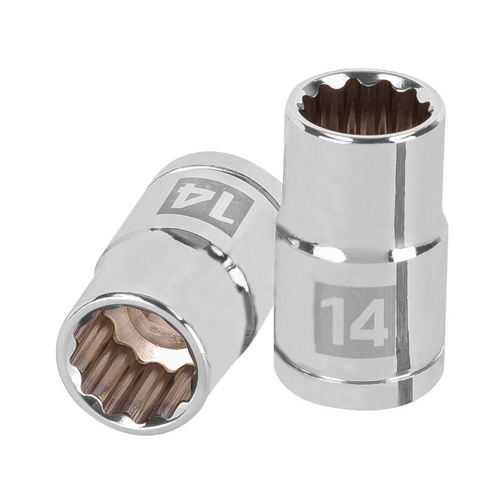 Dados poligonales E 1/2" - 14 mm, Truper