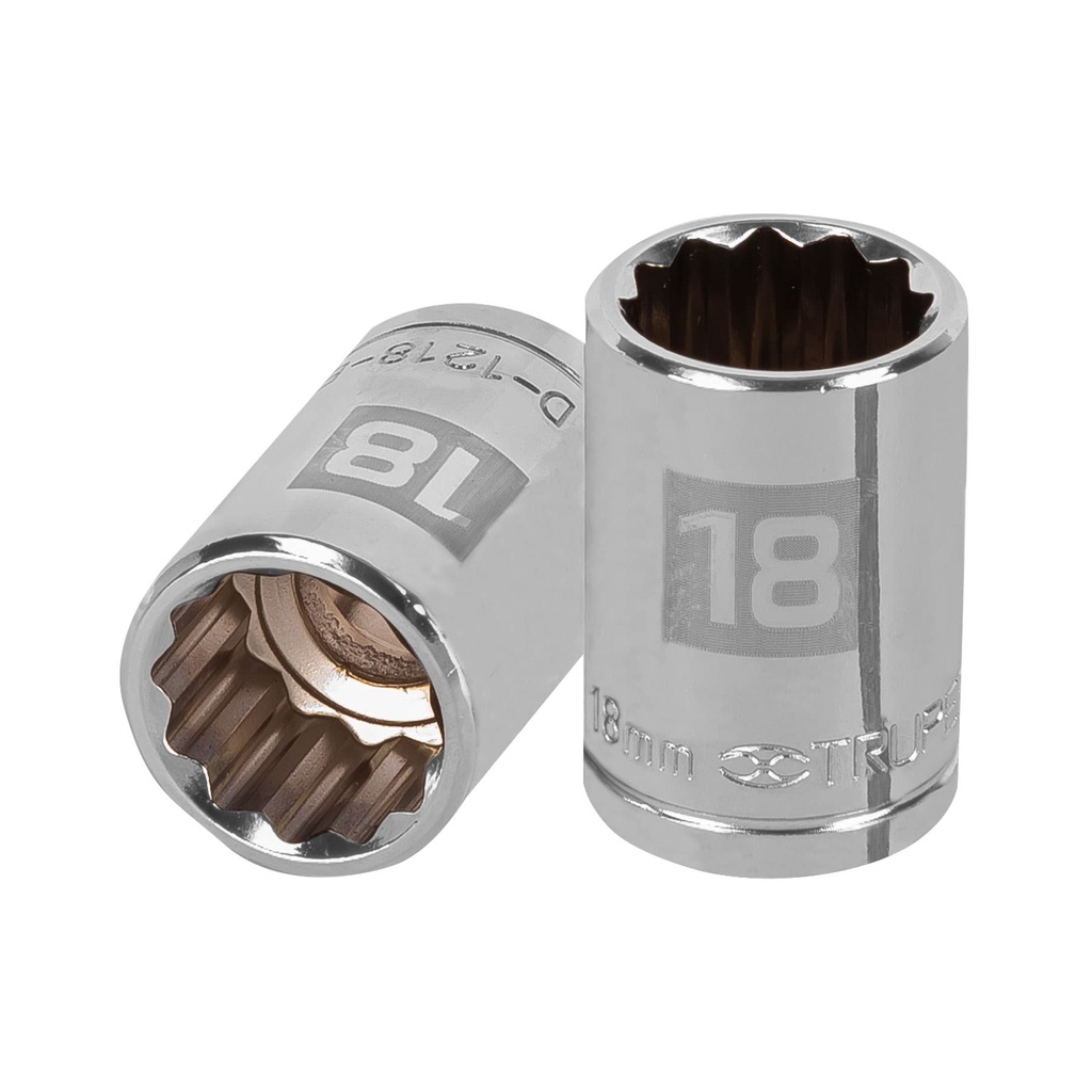 Dados poligonales E 1/2" - 18 mm, Truper