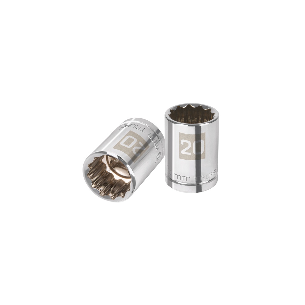 Dados poligonales E 1/2" - 20 mm, Truper