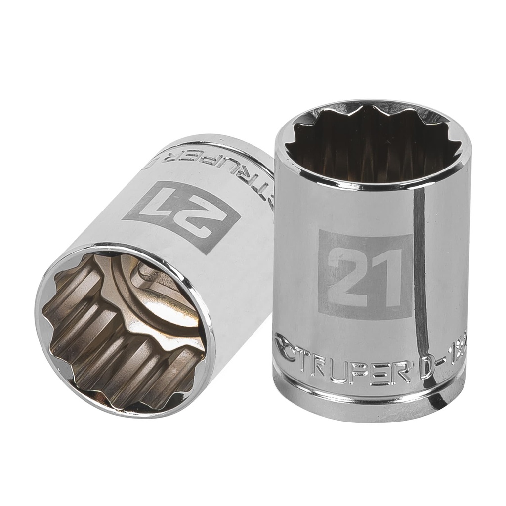 Dados poligonales E 1/2" - 21 mm, Truper