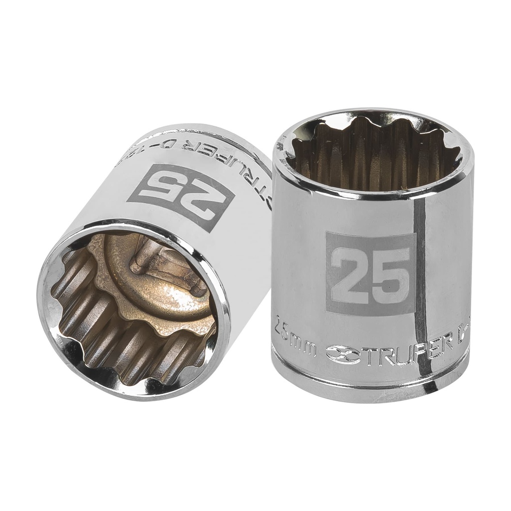 Dados poligonales E 1/2" - 25 mm, Truper